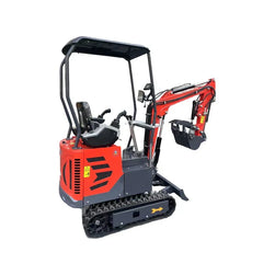 1 Ton, Upgraded Mini Excavator W/Pilot control & Swing Boom & Hydraulic Thumb | AGT-DM12X-PLUS