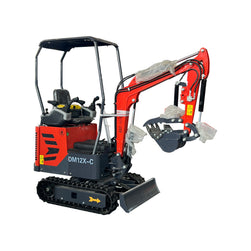 1 Ton,Upgraded Mini Excavator W/Pilot Control & Swing Boom &Hydraulic Thumb | AGT-DM12X-C