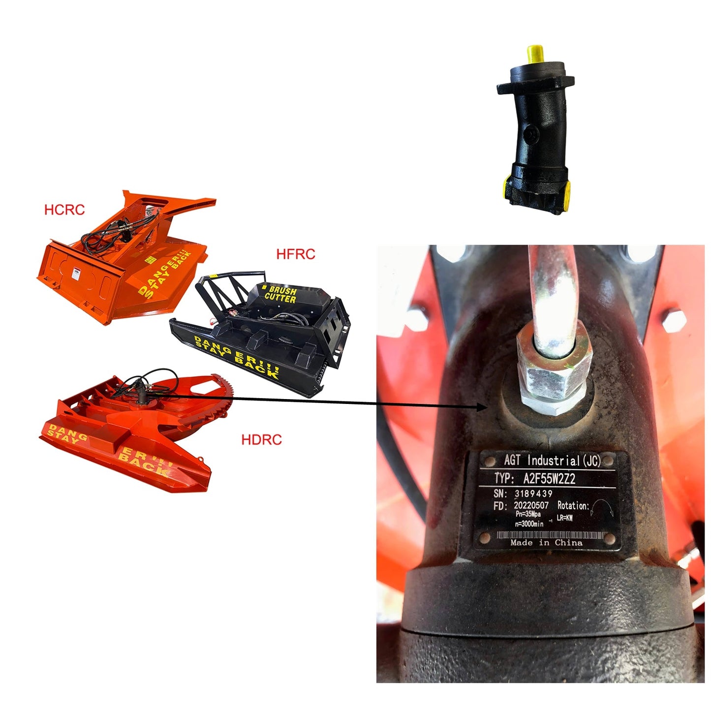 Motor for Heavy Duty Brush Cutter (HFRC/HDRC/HCRD) AGT-A2F55W2Z2