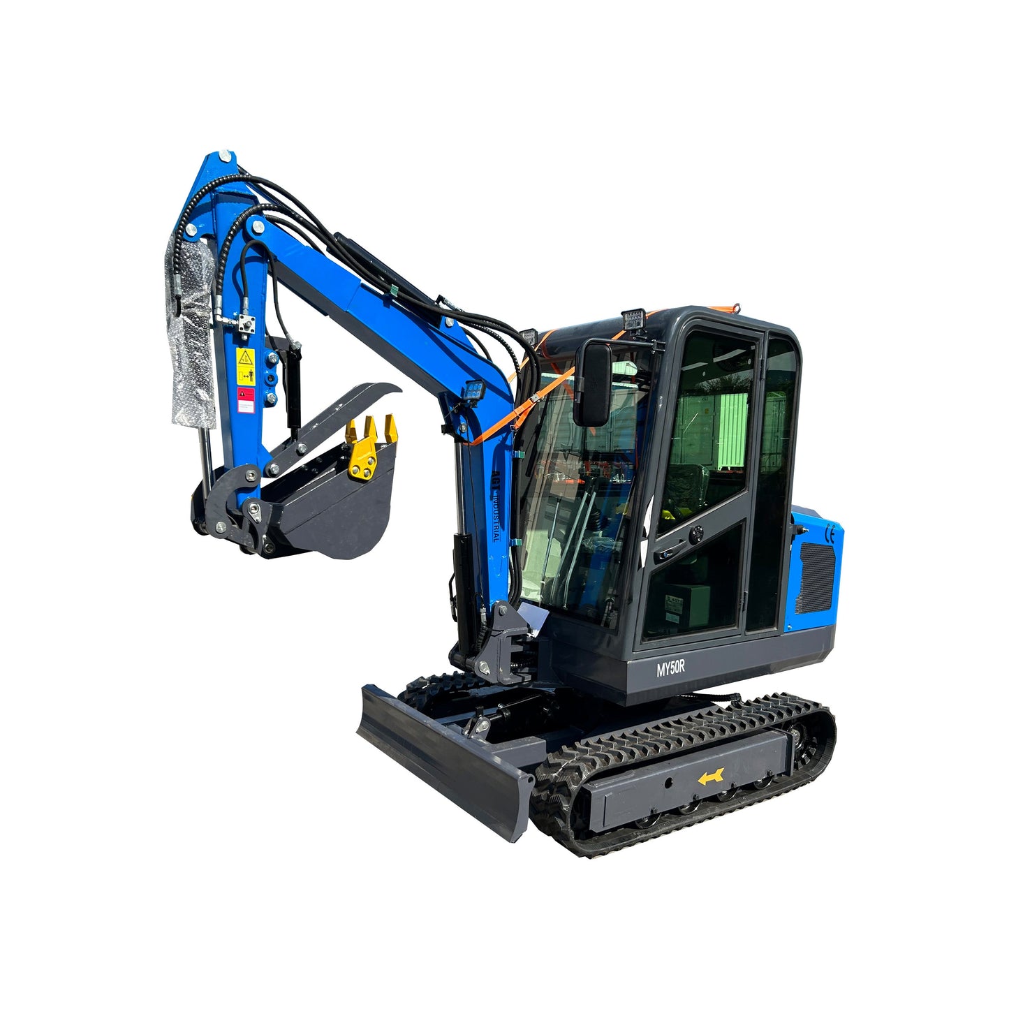 2 Ton Hydraulic Excavator Crawler Digger Gasoline Engine Excavator With Cab MY50R