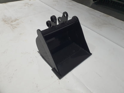 AGT 15in Mini Excavator Toothless Bucket without Teeth Buckets Black | 12EX-WD15B