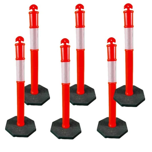 50Pcs 42in Linear Safety Cone Traffic Cones w/Base For Roads Warning Accessories | AGT-TBB
