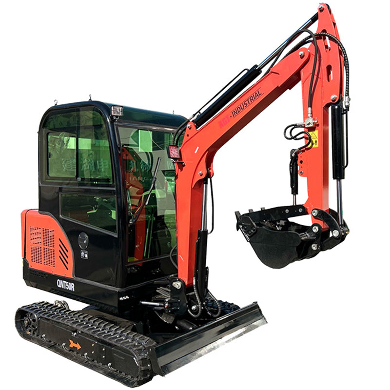 2.5 Ton Mini Excavator Rato Engine 21kW Gasoline Excavator Mini Digger With Hydraulic Thumb Digger QNT50R