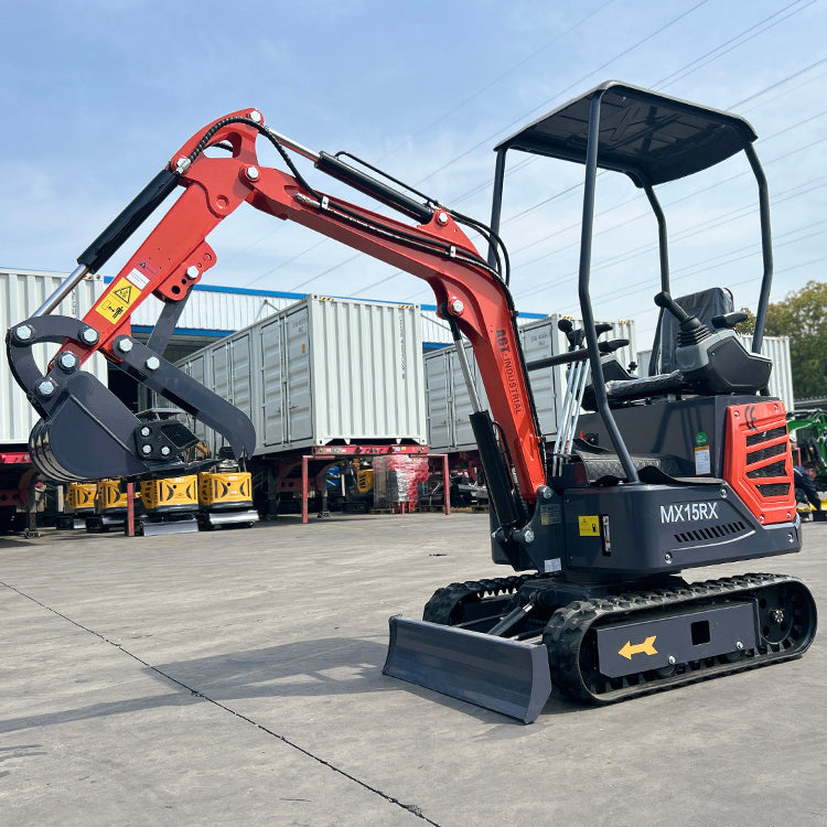 1 Ton 13.5 HP Mini Excavator with Rato R420D Gas Engine EPA MX15RX