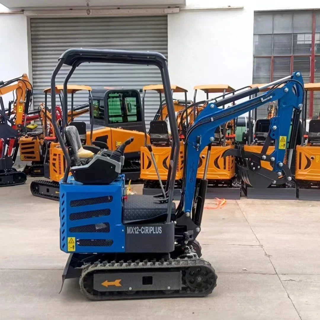 1-Ton Mini Excavator Tracked 13.5 HP RATO Gas Engine w/Pilot Control& Swing Boom | MX12-CRPLUS