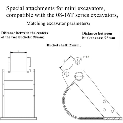 20" Rake For 1 Ton Mini Excavator AGT-12EX-PZ20