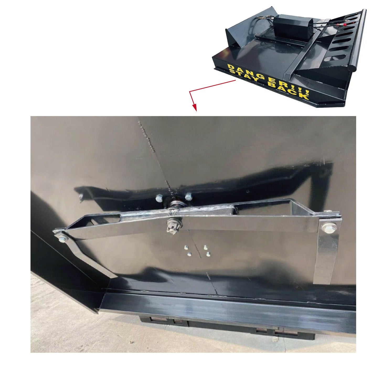 AGT-RC72 72" Skid Steer Brush Cutter Mower Attachment-Land Clearing Attachment