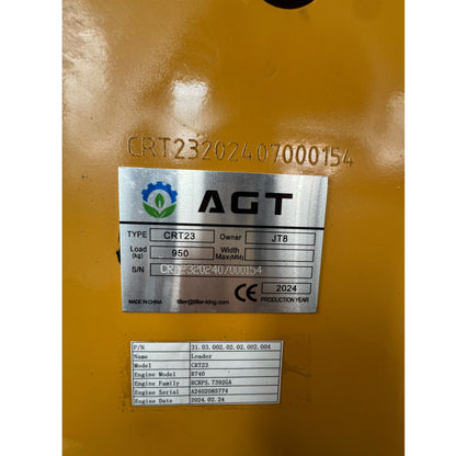 1 Ton Mini Crawler Skid Steer Compact Track Loader 23hp Gas RATO EPA Engine| CRT23