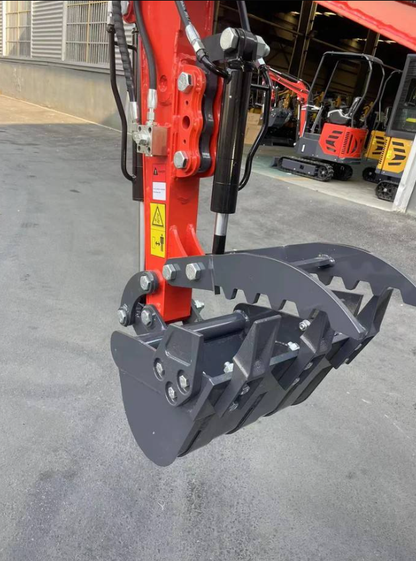 1 Ton, Upgraded Mini Excavator W/Pilot control & Swing Boom & Hydraulic Thumb  | AGT-DM12X-PLUS